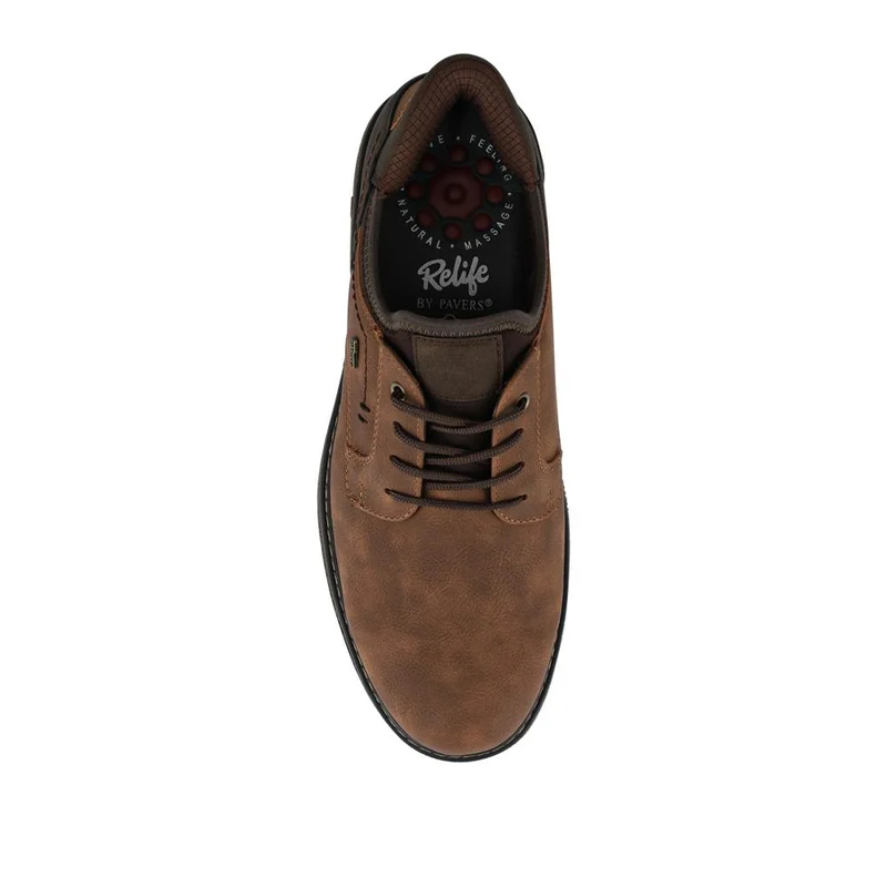 Relife Wide Fit Lace-Up Shoes - RELIF42000 / 327 804 - Tan