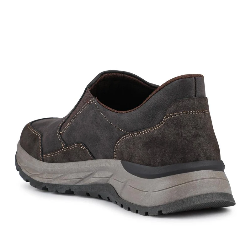 Relife Wide Fit Elasticated Slip-On Shoes - RELIF42001 / 327 807 - Dark Brown