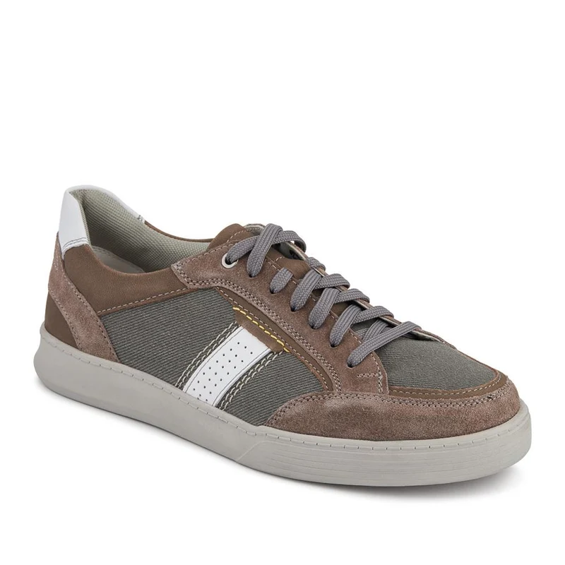 Wide-Fit Leather Laced Trainers - PARK41047 / 327 263