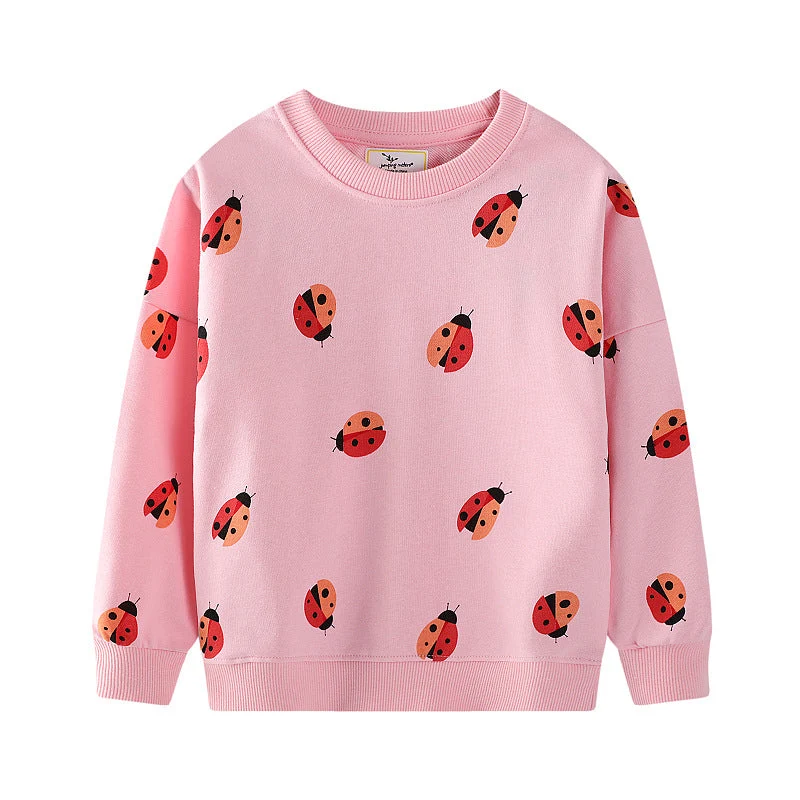 Mädchen Sweatshirt mit fröhlichem Marienkäfer-Motiv Drune