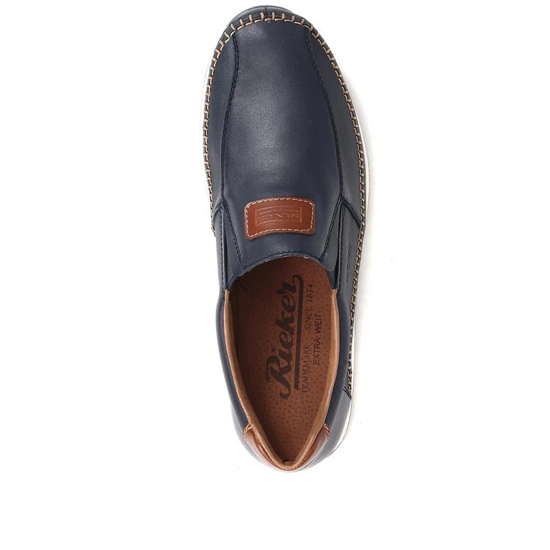 Leather Slip-On Shoes - RKR37516 / 323 369 - Navy