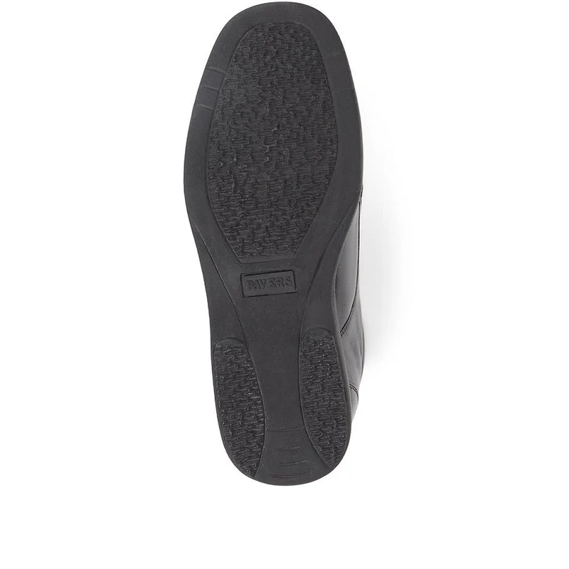 Wide Fit Leather Lace-Up Shoes - NAP35025 / 322 485 - Black