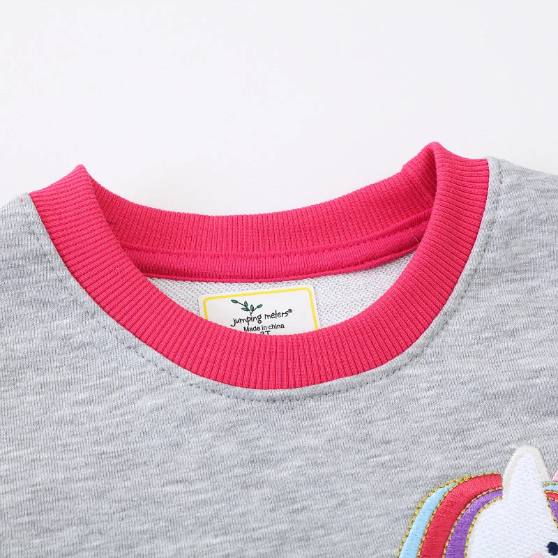 Mädchen Sweatshirt mit buntem Einhorn-Motiv Drune