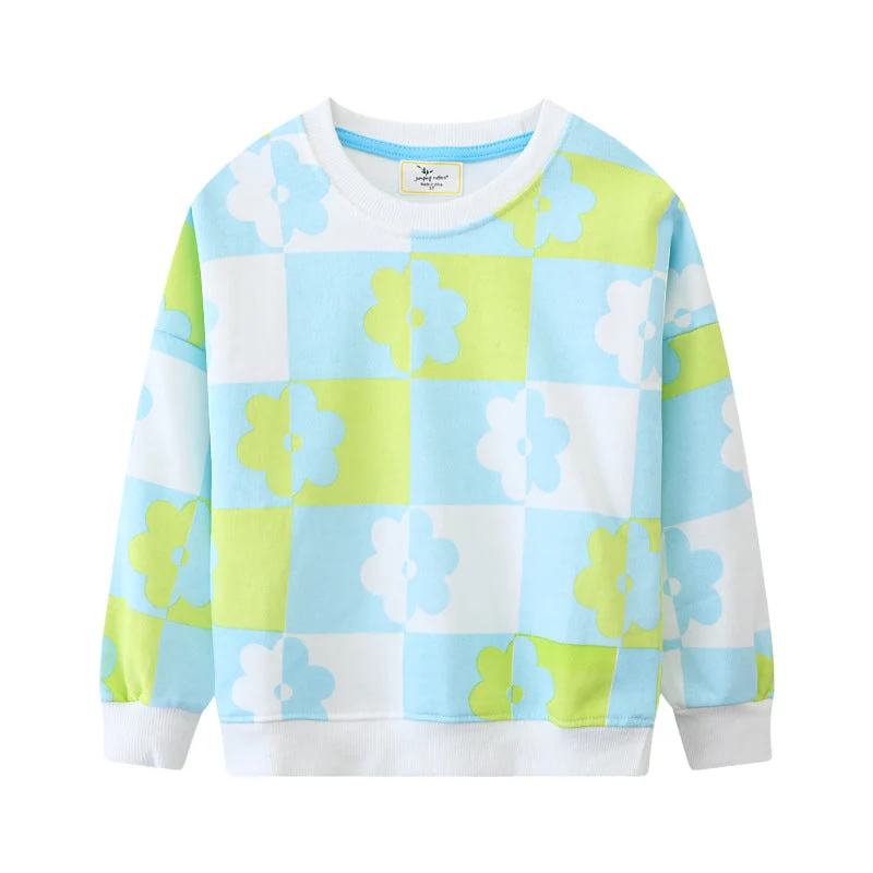 Mädchen Sweatshirt mit buntem Blumenmuster Drune