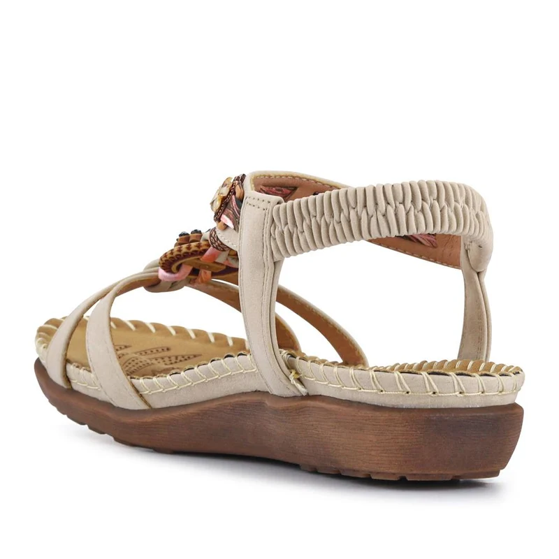 Lightweight Wedge Heel Mules - BAIZH41006 / 327 081 - Beige