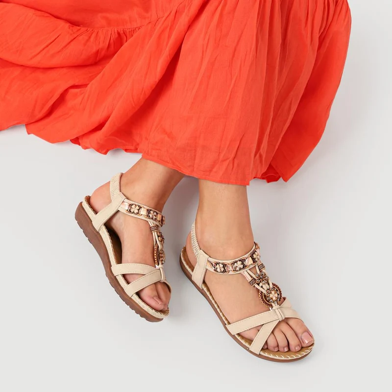 Lightweight Wedge Heel Mules - BAIZH41006 / 327 081 - Beige