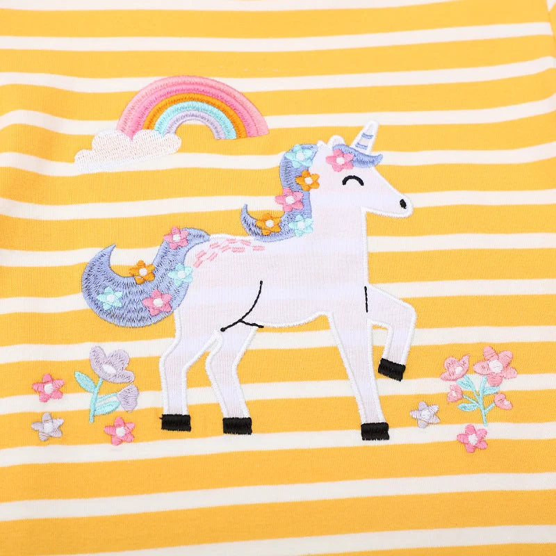 Mädchen T-Shirt mit verspieltem Einhorn-Motiv Drune
