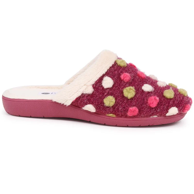 Cushioned Mule Slippers - FEVI40009 / 326 326 - Pink Multi