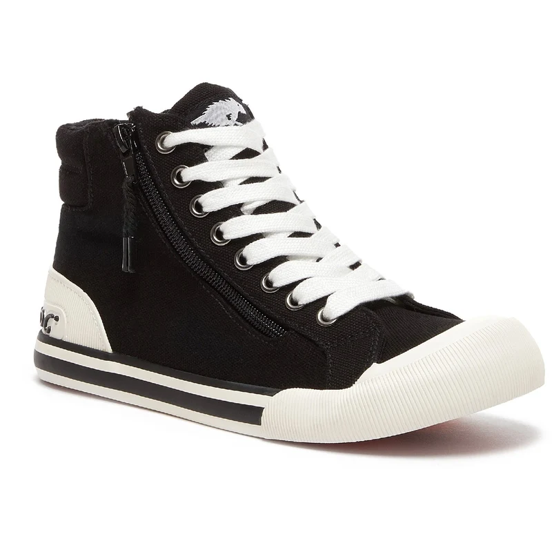 Rocket Dog Damen Jazzin Hi-Top-Trainer – Schwarz