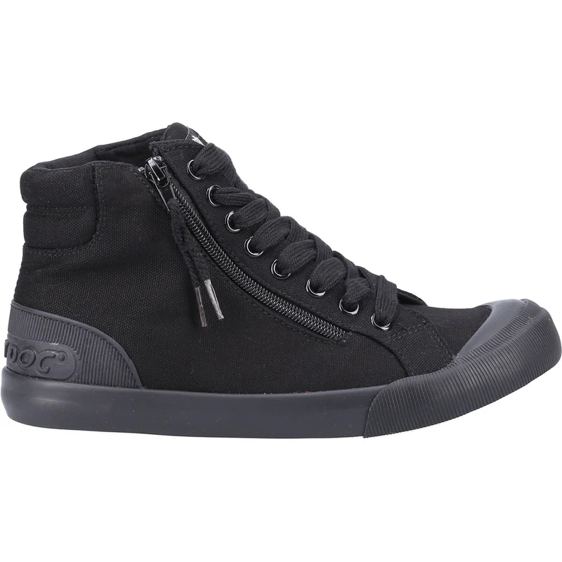 Rocket Dog Damen Jazzin Hi 12A Canvas-Trainer – Schwarz