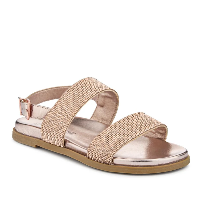 Buckled Slingback Sandals - PLAN41011 / 327 142 - Rose Gold