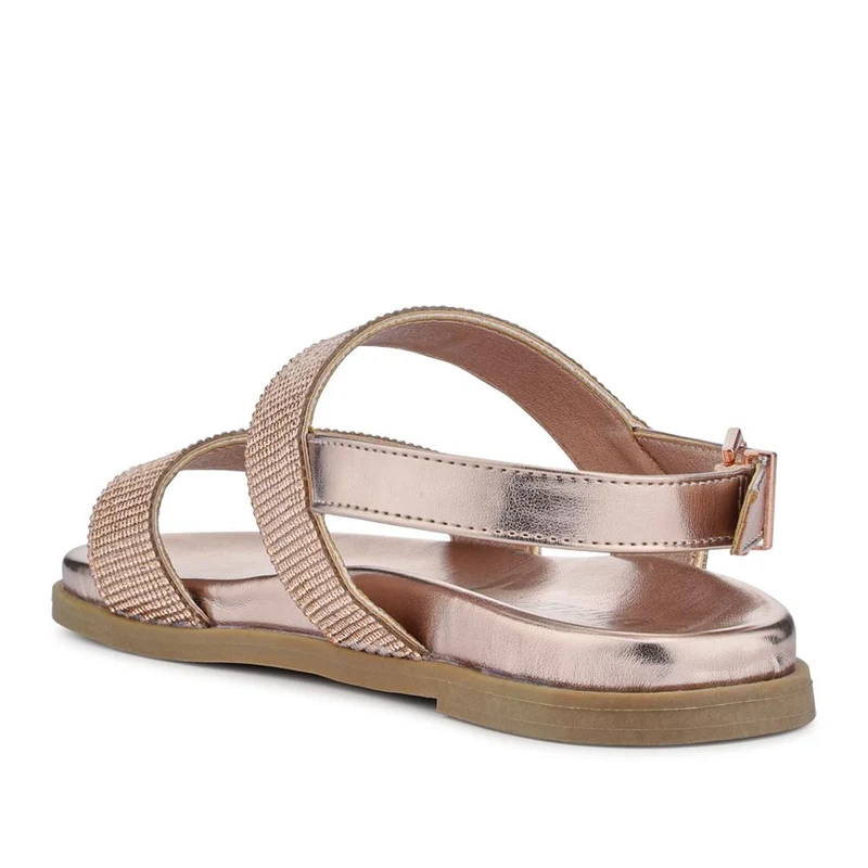 Buckled Slingback Sandals - PLAN41011 / 327 142 - Rose Gold