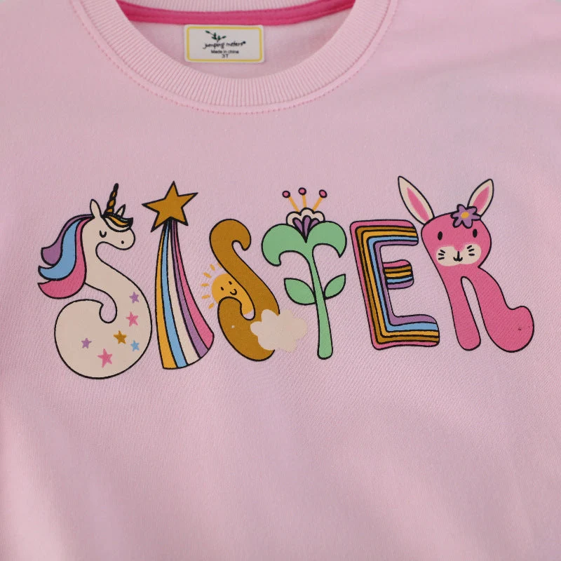 Mädchen Sweatshirt mit buntem Tier- und Motivdruck Drune