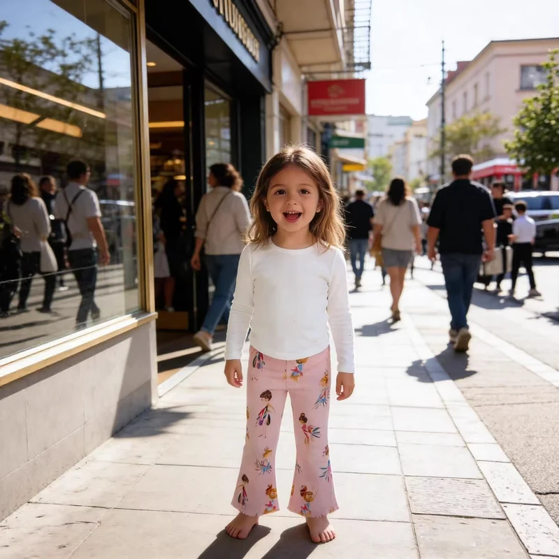 Mädchen Leggings mit buntem Ballerina-Design Drune