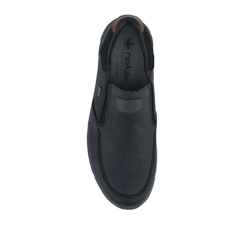 Rieker Extra-Wide Leather Slip-On Shoes - RKR42515 / 327 829 - Black