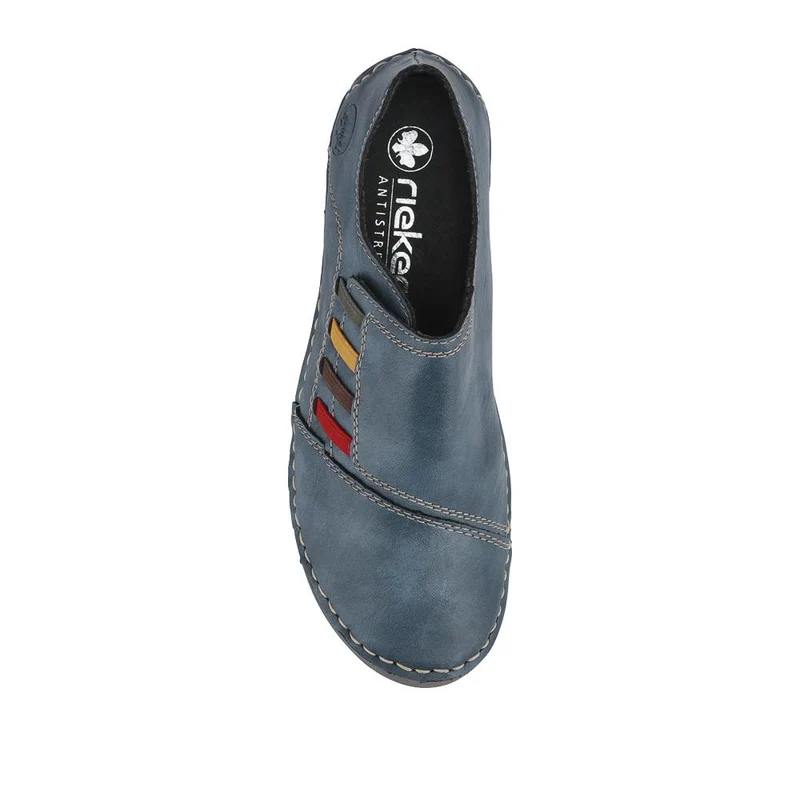 Rieker Stitch Pattern Slip-On Shoes - RKR42509 / 327 795 - Blue