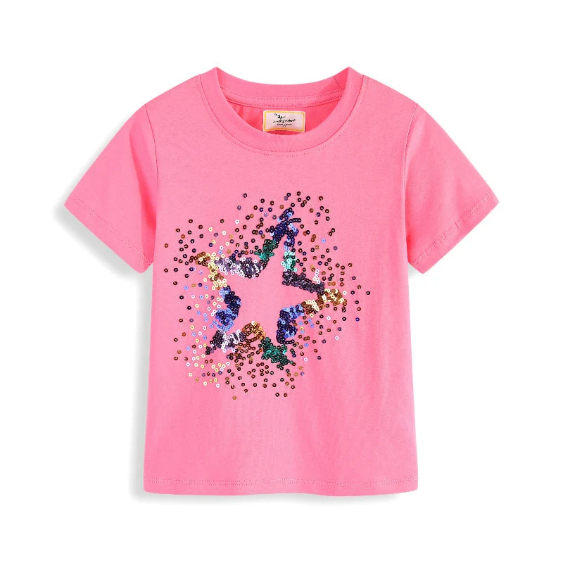 Mädchen T-Shirt mit funkelndem Sternenmotiv Drune
