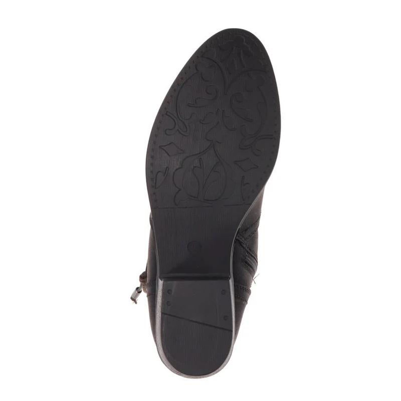 Western-Heeled Ankle Boots - TELOO40009 / 326 233 - Black