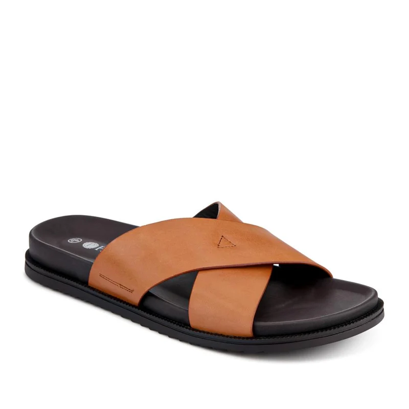 Strappy Leather Slides - JFOOT41009 / 327 467