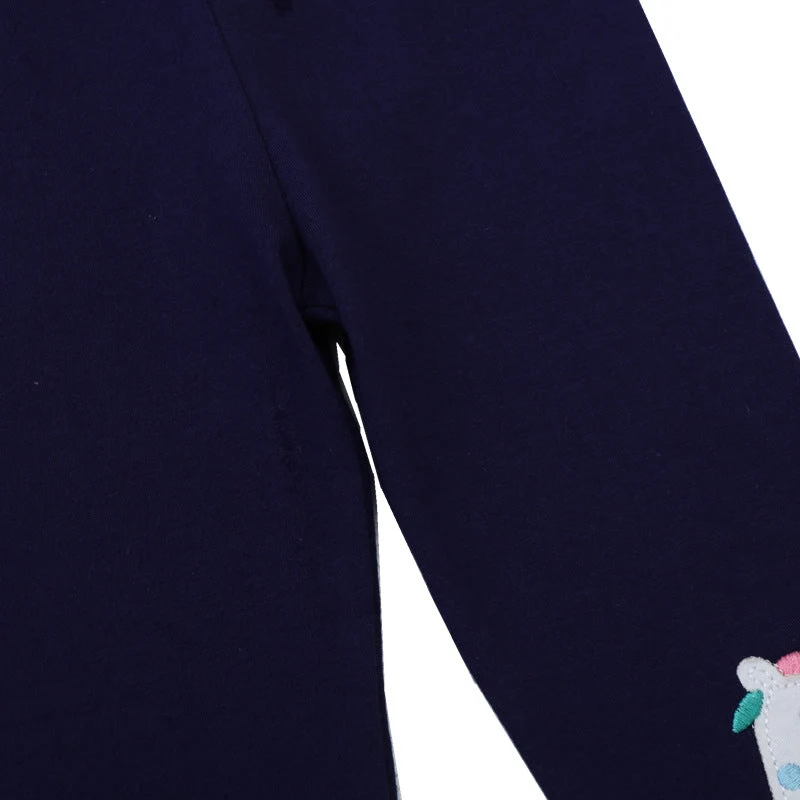 Mädchen Leggings mit zauberhaften Einhorn- und Regenbogen-Applikationen Drune