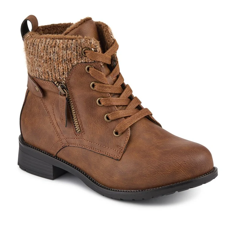 Knitted-Cuff Ankle Boots - ALEIDA / 326 748