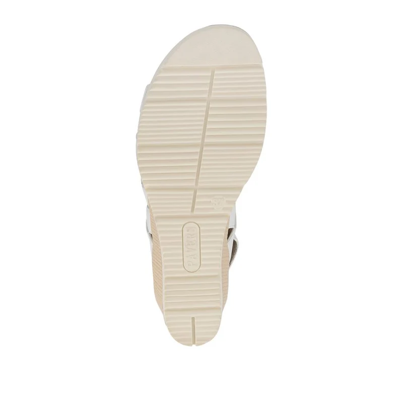 Strappy Wedge-Heeled Espadrilles - WBINS41042 / 327 223 - White