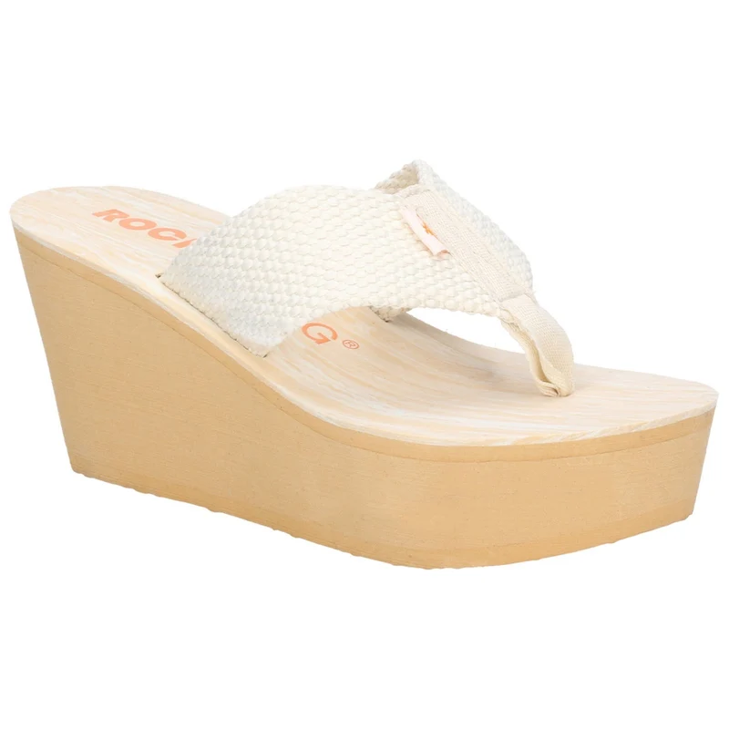 Rocket Dog Damen Diver Webbing Sandale – Creme