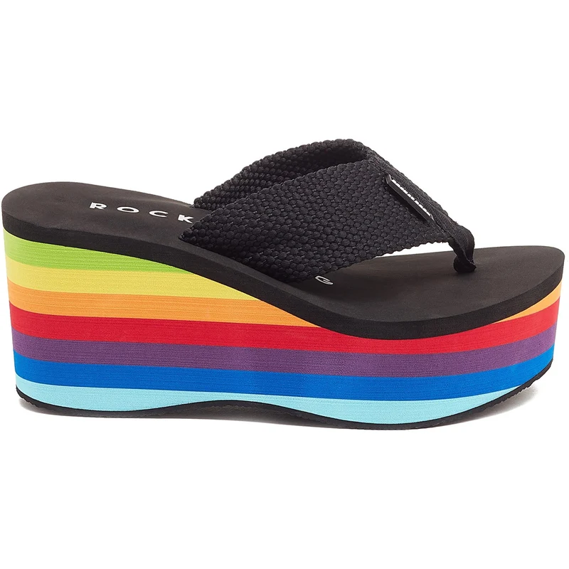 Rocket Dog Damen Crush Webbing Sandale – Schwarz