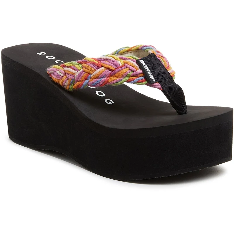 Rocket Dog Damen Crush String Braid Sandale – Mehrfarbig
