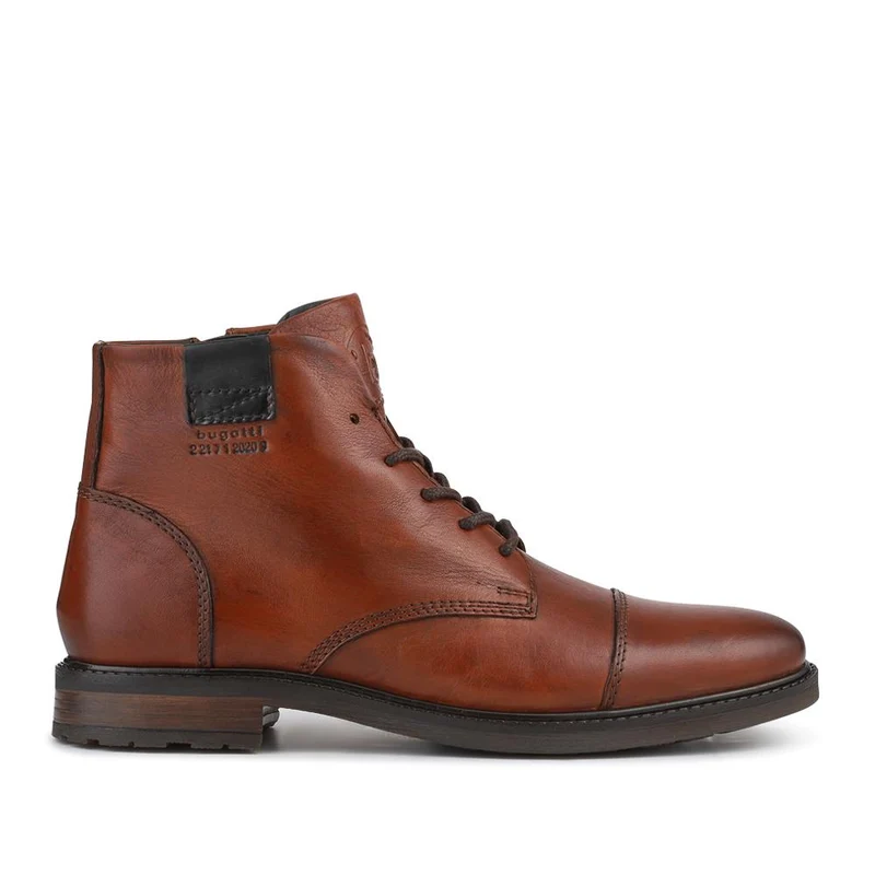 Bugatti Leather Lace-Up Boots - BUG42504 / 327 674 - Cognac