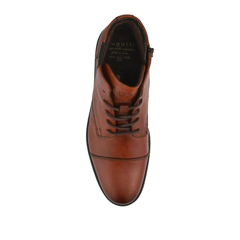 Bugatti Leather Lace-Up Boots - BUG42504 / 327 674 - Cognac