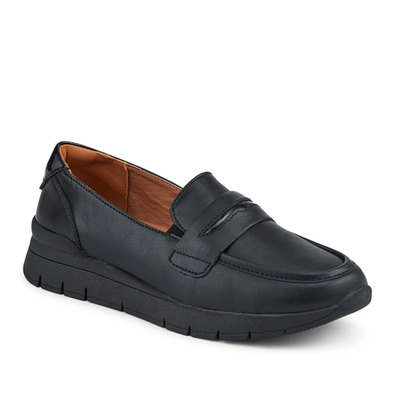 Heeled Leather Penny Loafers - BRK42010 / 328 370