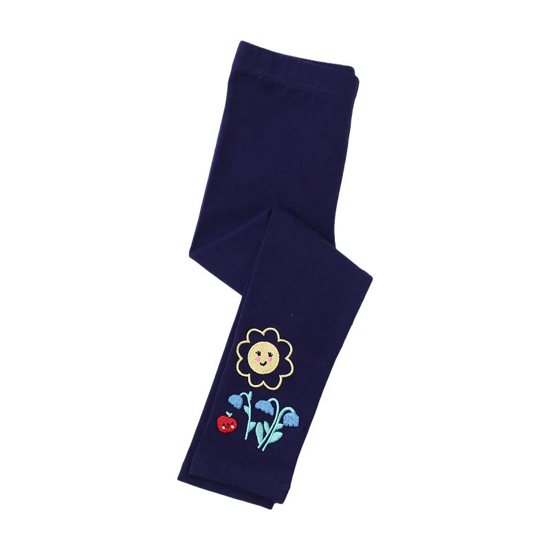 Mädchen Leggings mit verspielter Blumenapplikation Drune