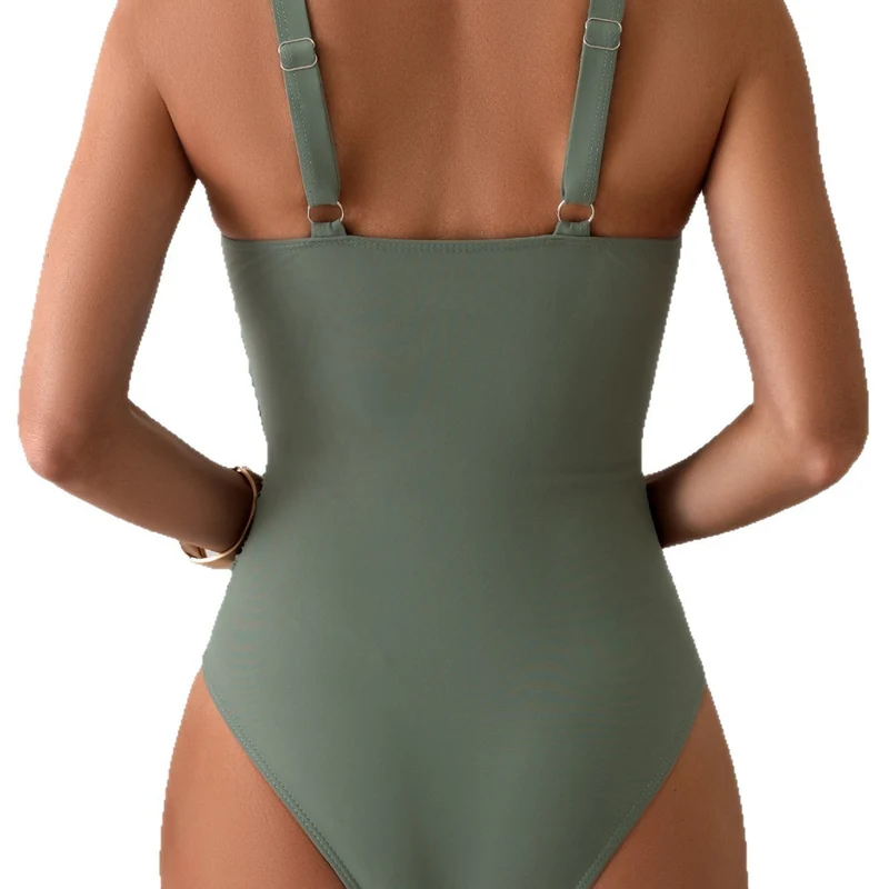 Damen Einteiliger Badeanzug mit stilvoller Raffung Drune