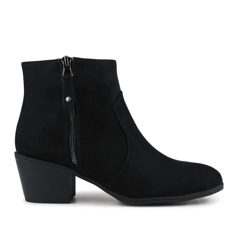 Western-Heeled Ankle Boots - SANYI40001 / 325 935 - Black