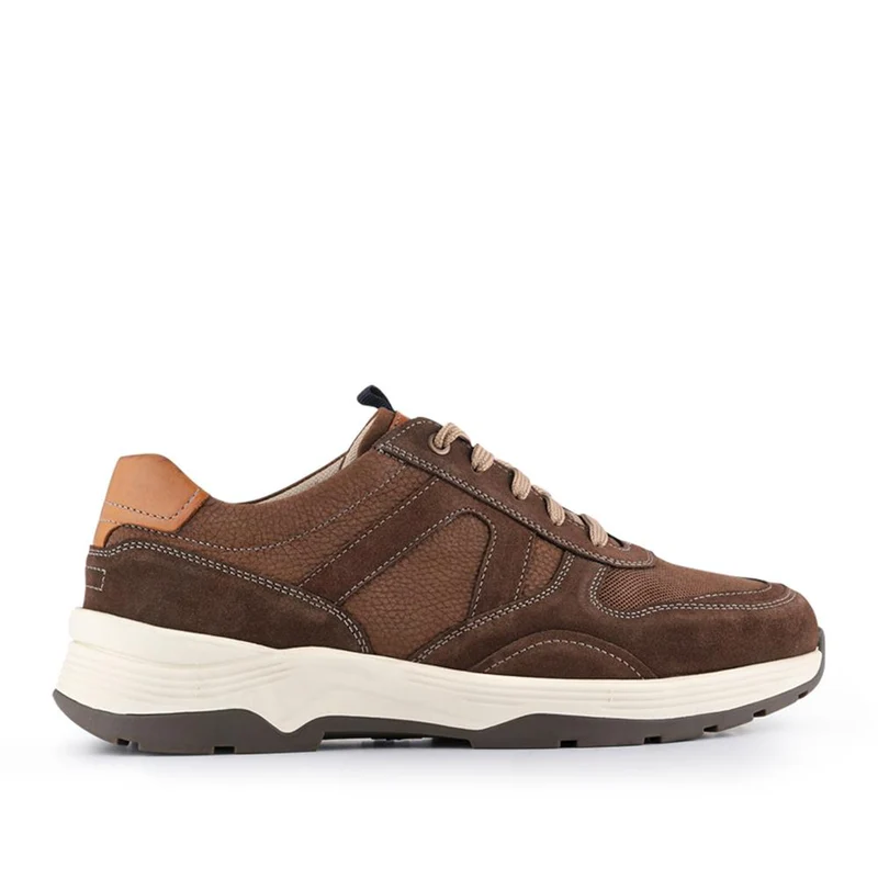 Ultra-Wide Lace-Up Trainers - GRANT / 326 967 - Brown