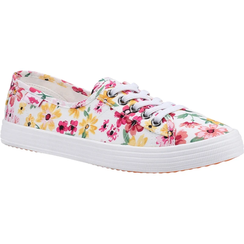 Rocket Dog Damen Chow Chow Margate Floral Casual Trainer – Weiß