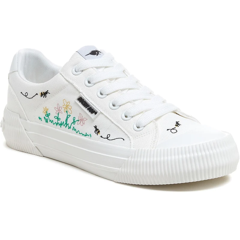 Rocket Dog Damen Cheery Stickerei 12A Trainer – Weiß