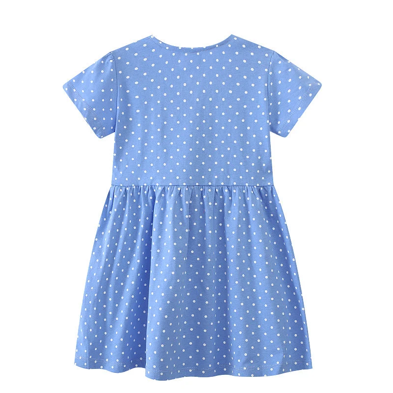 Mädchen Sommerkleid mit verspieltem Schwanenmotiv Drune