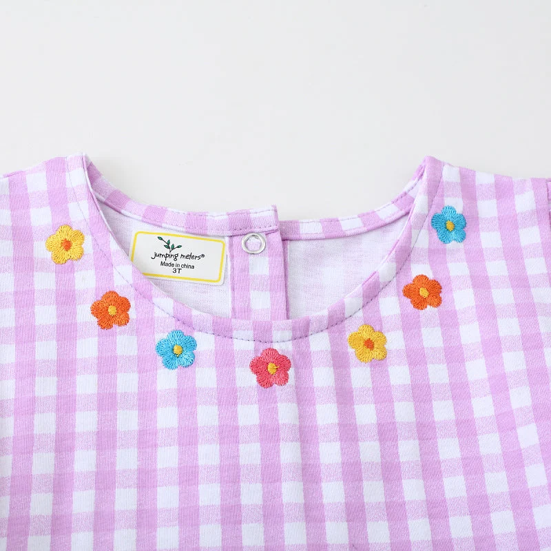 Mädchen Sommerkleid mit liebevollen Blumenstickereien Drune
