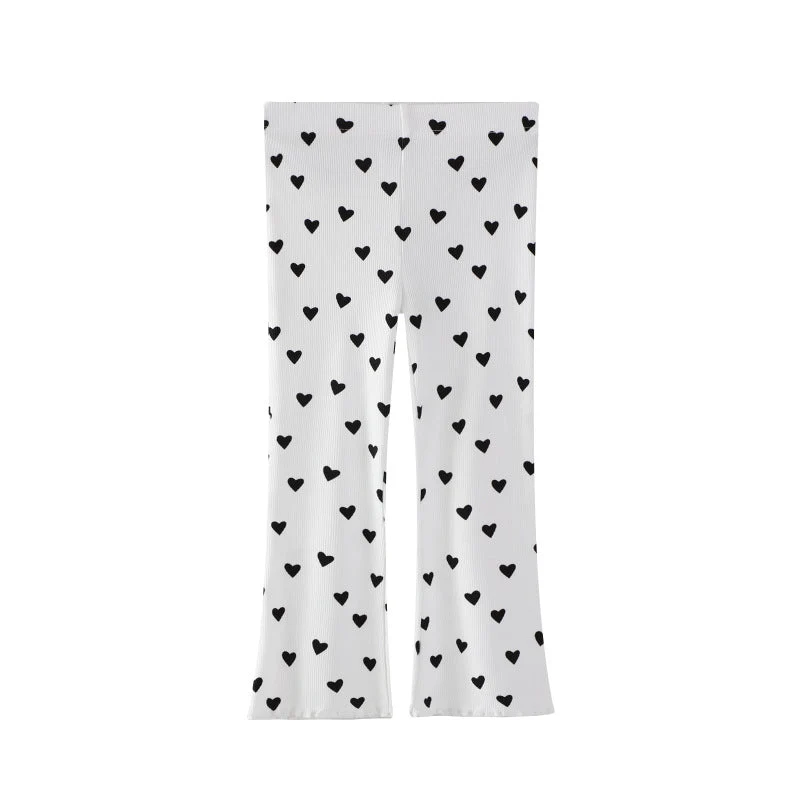 Mädchen Leggings mit herzförmigem Muster Drune