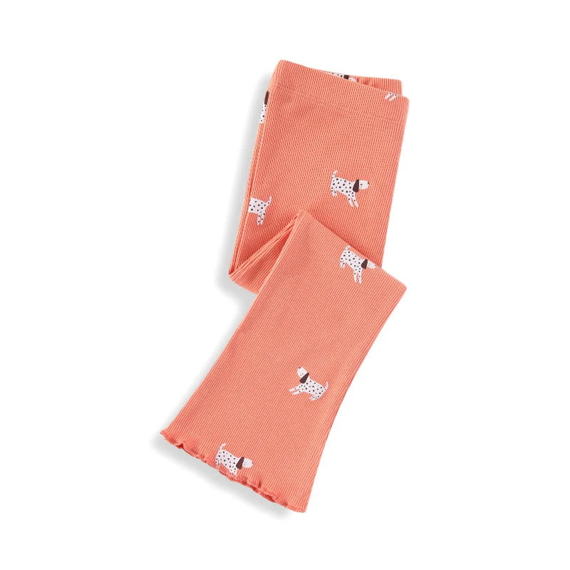 Mädchen Leggings mit fröhlichem Hunde-Muster Drune