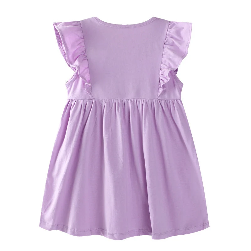 Mädchen Kleid mit zauberhaften Einhorn-Stickereien Drune