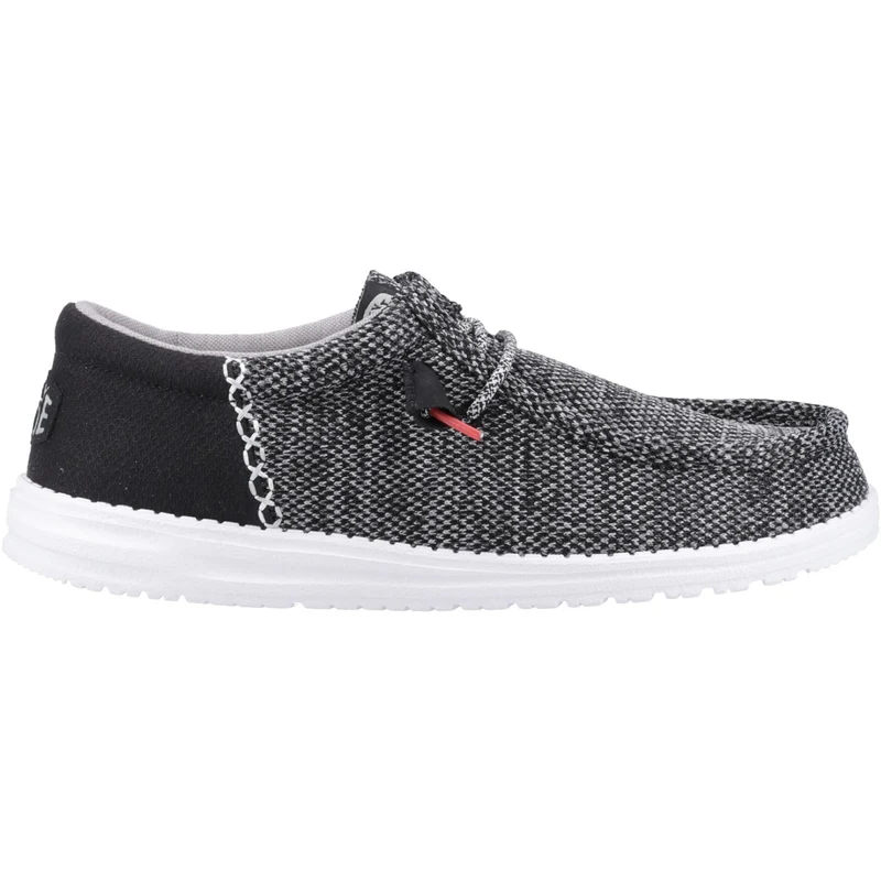 Hey Dude Wally Funk Herrenschuh mit offenem Mesh-Gewebe – Schwarz