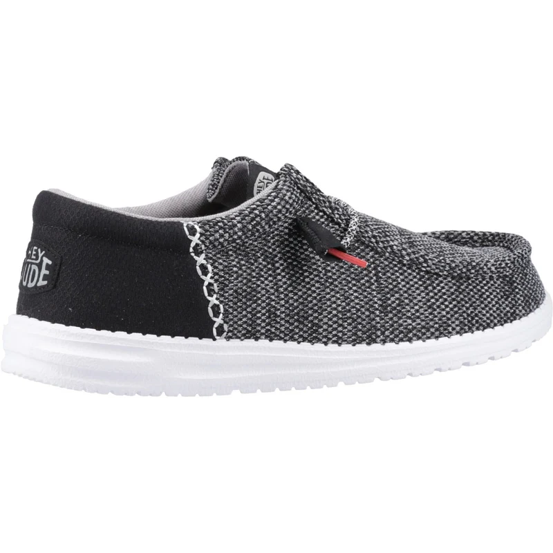 Hey Dude Wally Funk Herrenschuh mit offenem Mesh-Gewebe – Schwarz