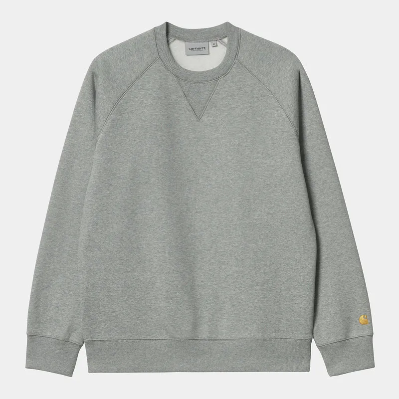 Carhartt WIP Herren Chase Sweat Top – Grau meliert