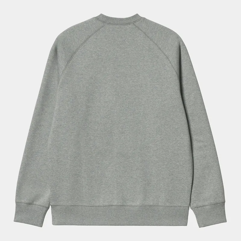 Carhartt WIP Herren Chase Sweat Top – Grau meliert