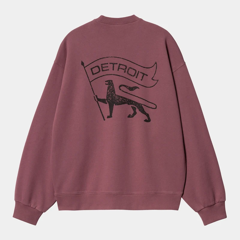 Carhartt WIP Herren-Sweatshirt „Stempel“ – Dusty Fuchsia / Schwarz