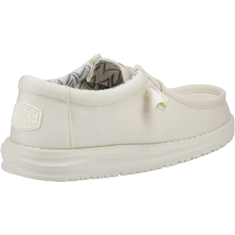 Hey Dude Wally Herren-Canvas-Schuh – Off-White