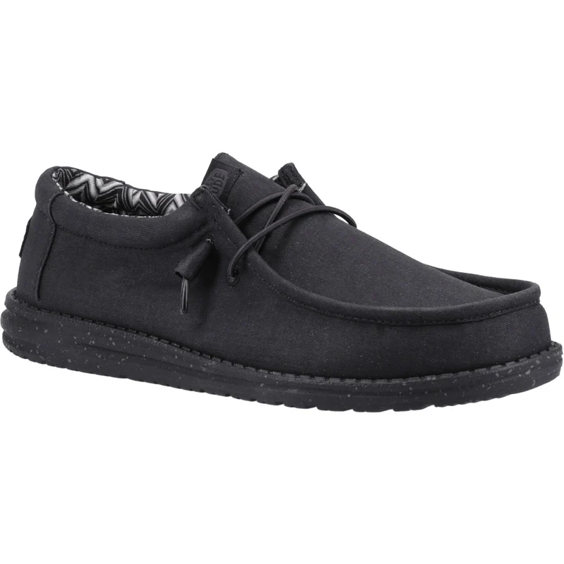 Hey Dude Wally Herren-Canvas-Schuh – Schwarz